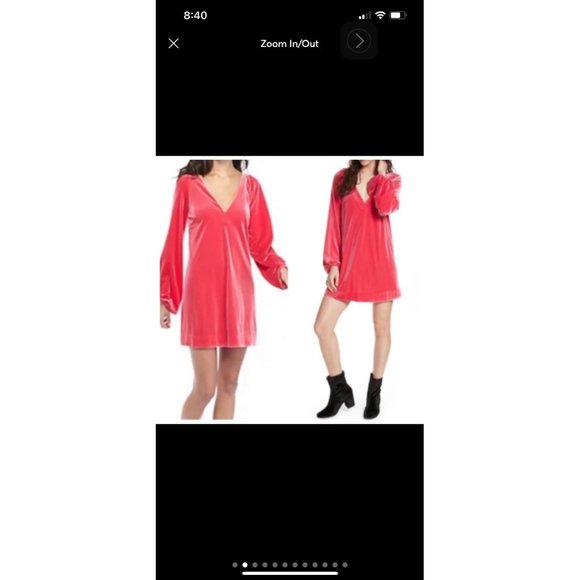 Free People MISHA VELVET MINIDRESS XSMALL - Picture 2 of 12